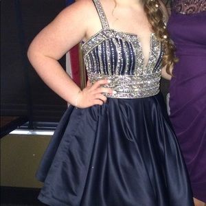 Navy Blue Homecoming Dress